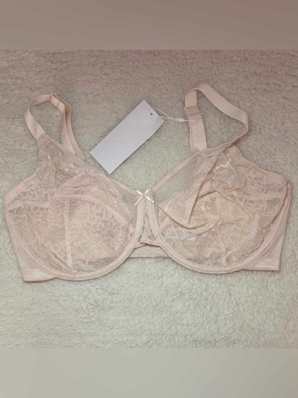 HSIA Enchanted Unlined Lace Underwire Bra 36G NWT